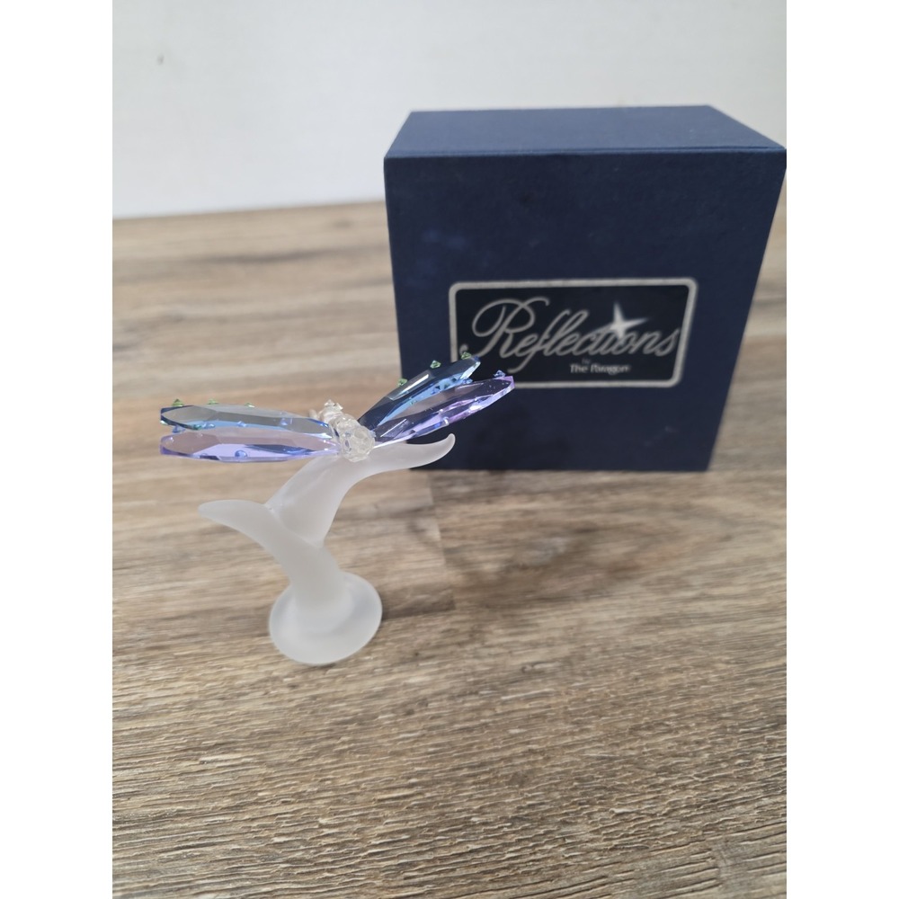 Reflections By The Paragon Crystal Dragonfly W/Crystal Accents On Frosted Base